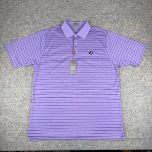FENNEC Golf Polo Shirt Purple Striped The Vinny Invitational TN Mens Large L